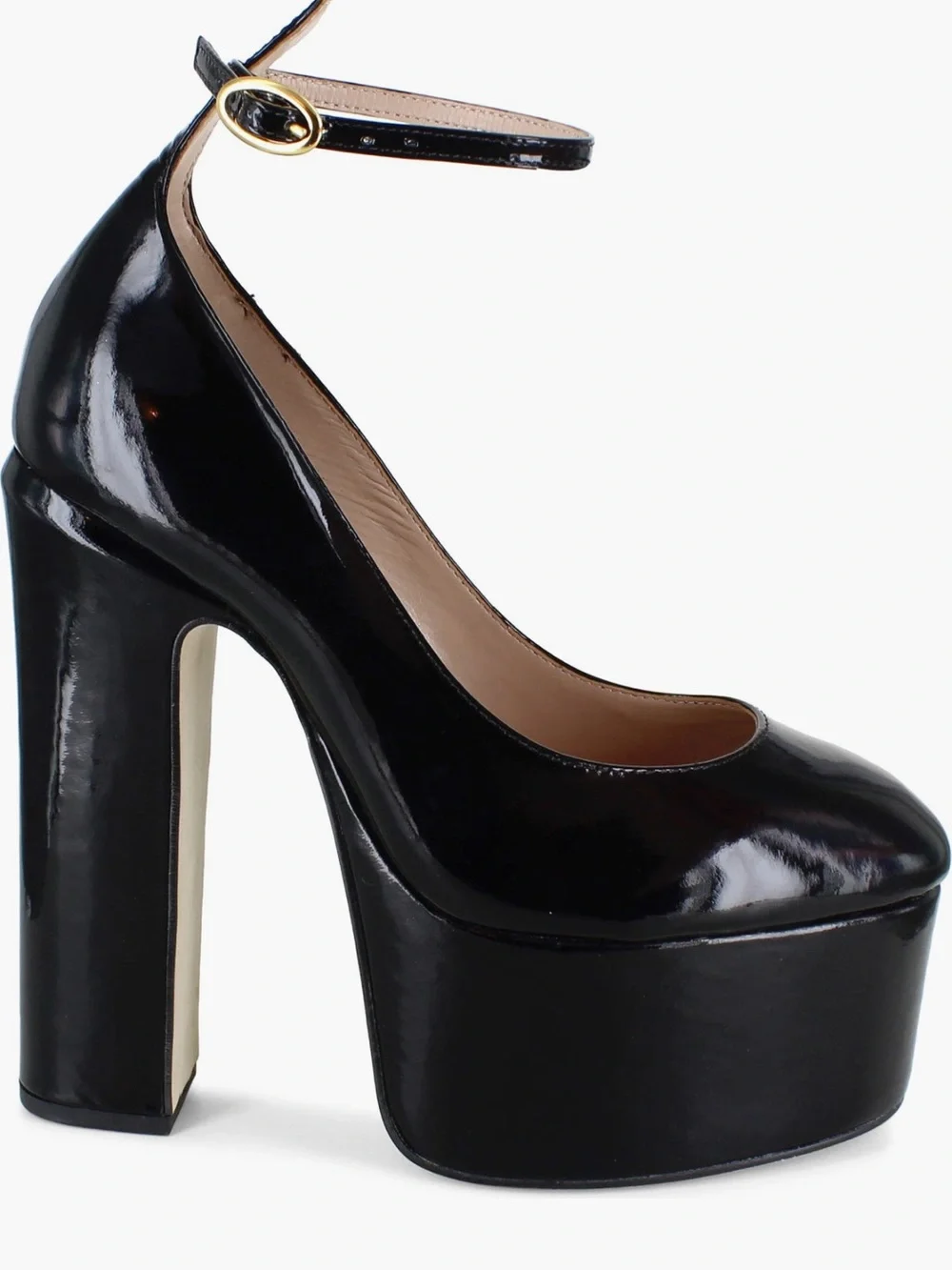 ZIGI girl Black Patent Platform Ankle-Strap Pump